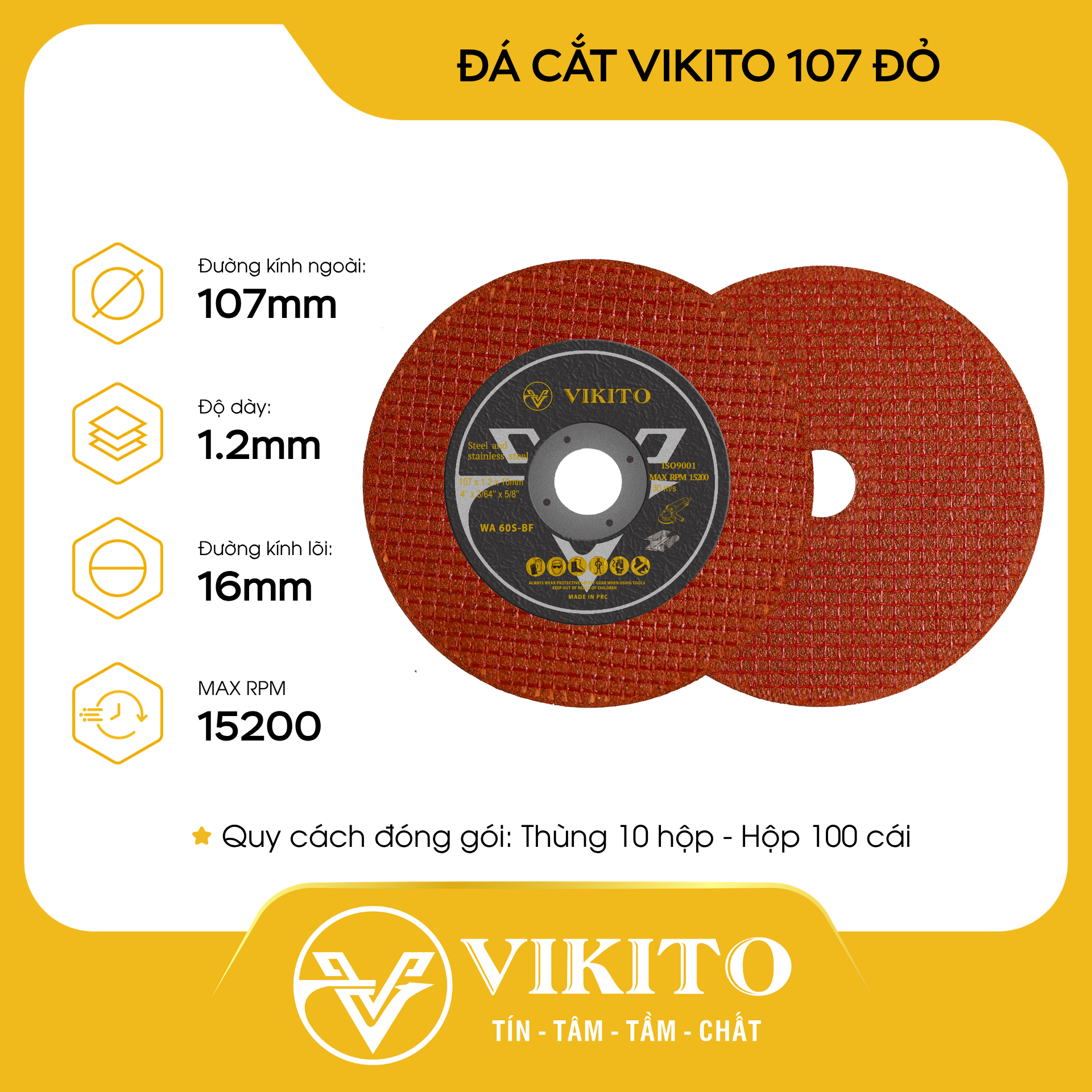 Đá cắt VIKITO 107 đỏ
